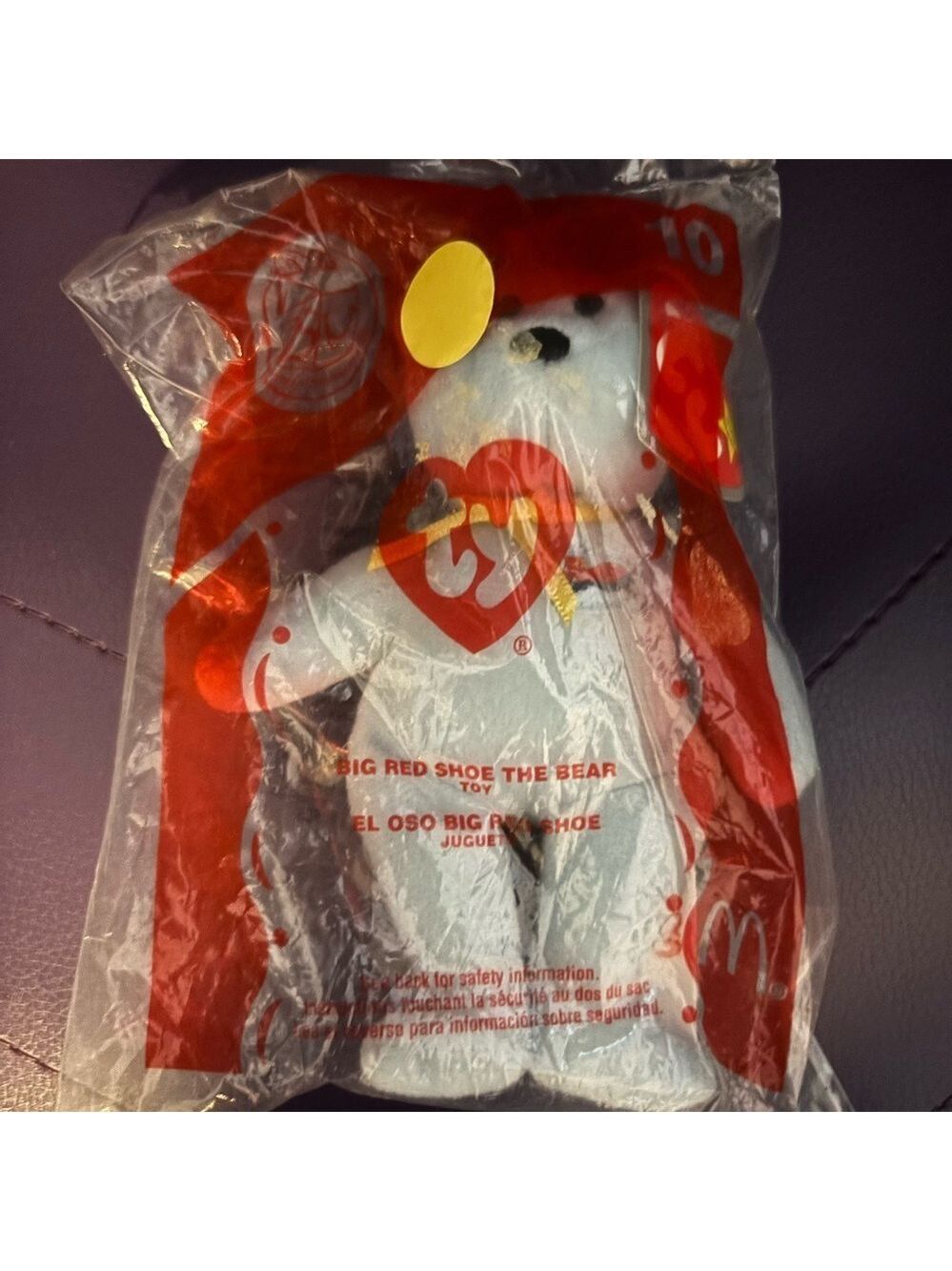 ✨✨5/$25✨✨ TY Beanie Baby White Bear Red Shoe
